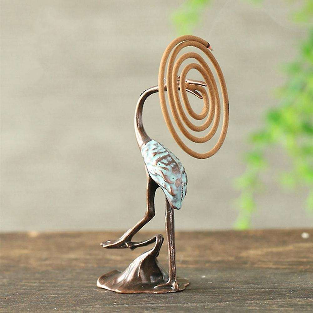 Retro Crane Incense Stick Incense Burners Stick Cone Censer Incense Stand Buddhist Home Office Decor