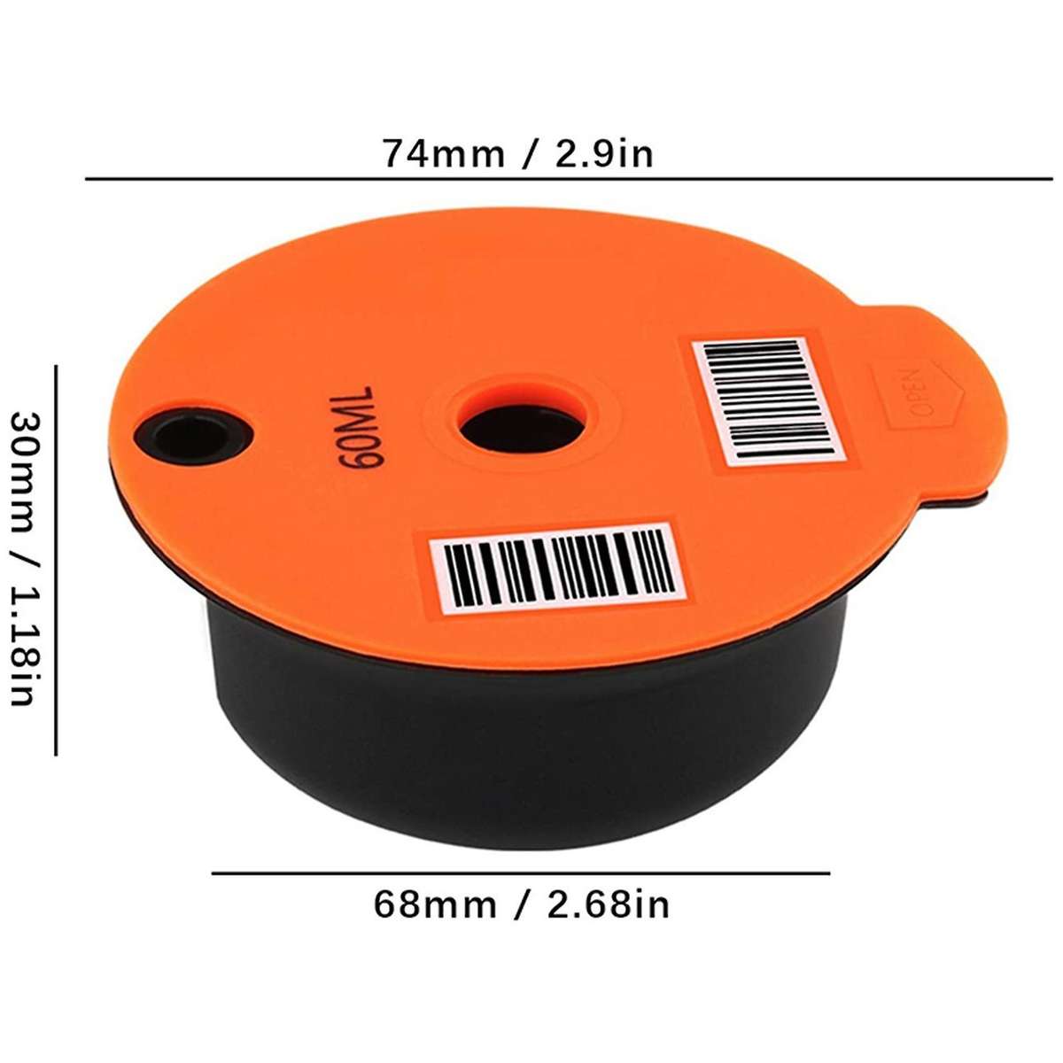 Reusable Coffee Capsules, Compatible with for Bosch-s Tassimo 180ml