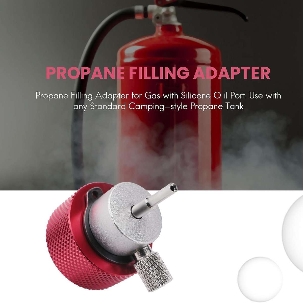 Reusable Propane Filling Adapter Accessories for Green Tank with Silica Pore Filling Adapter