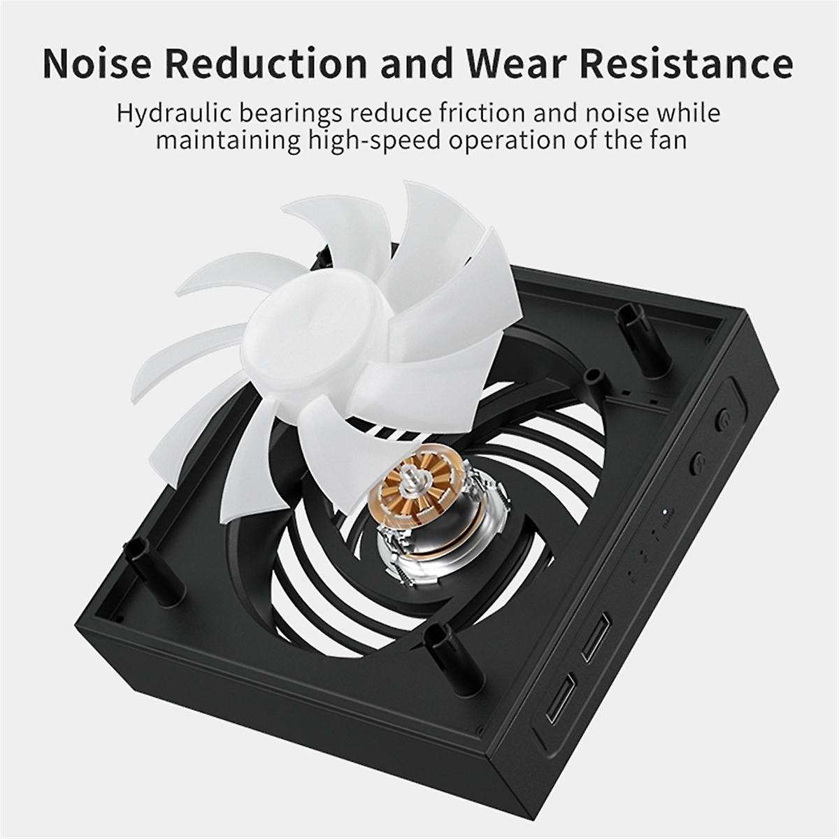 Rgb Colorful Cooling Fan for Game Console Adjustable Wind Speed Heat Dissipation Fan with Usb Charge