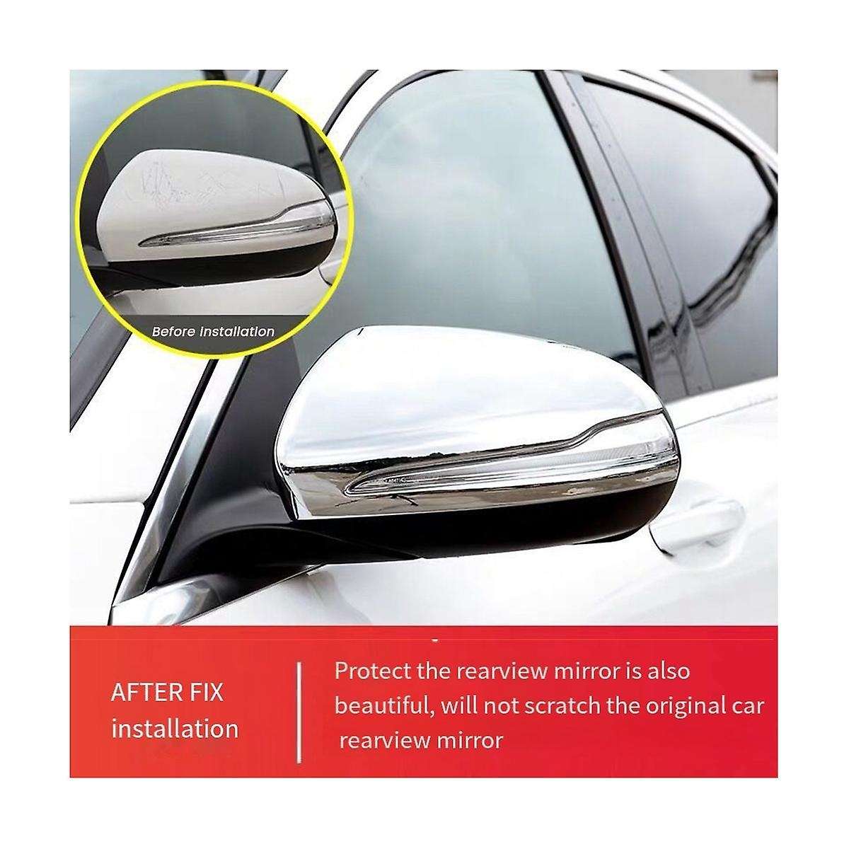 Rhd Rear View Mirror Trim Cover for C W205 E W213 Glc X253 2016-2023 Side Wing Mirrors Caps Bright S