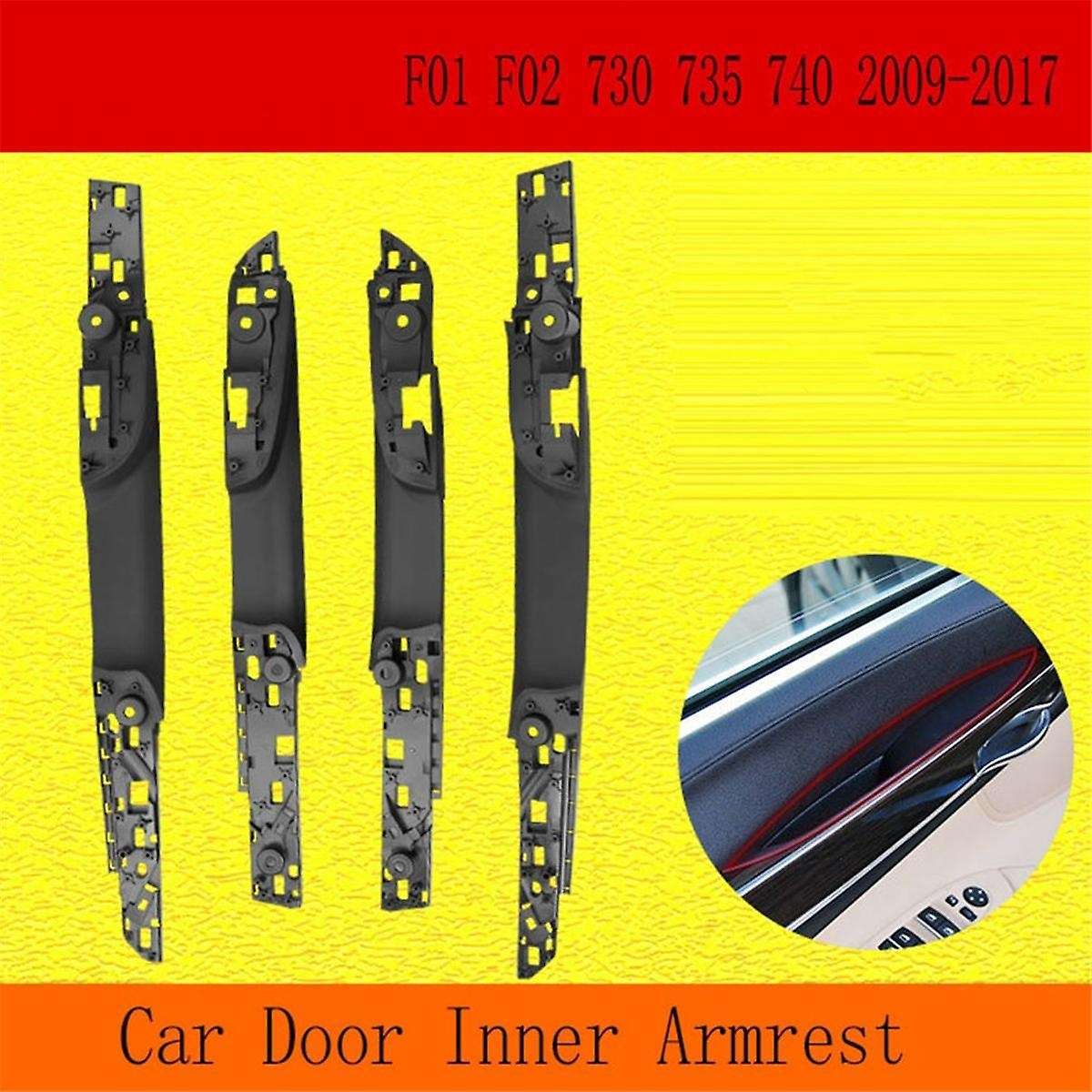 Right Front Car Door Inner Armrest Interior Door Handle Panel for 7 Series F01 F02 730 735 740 2009-
