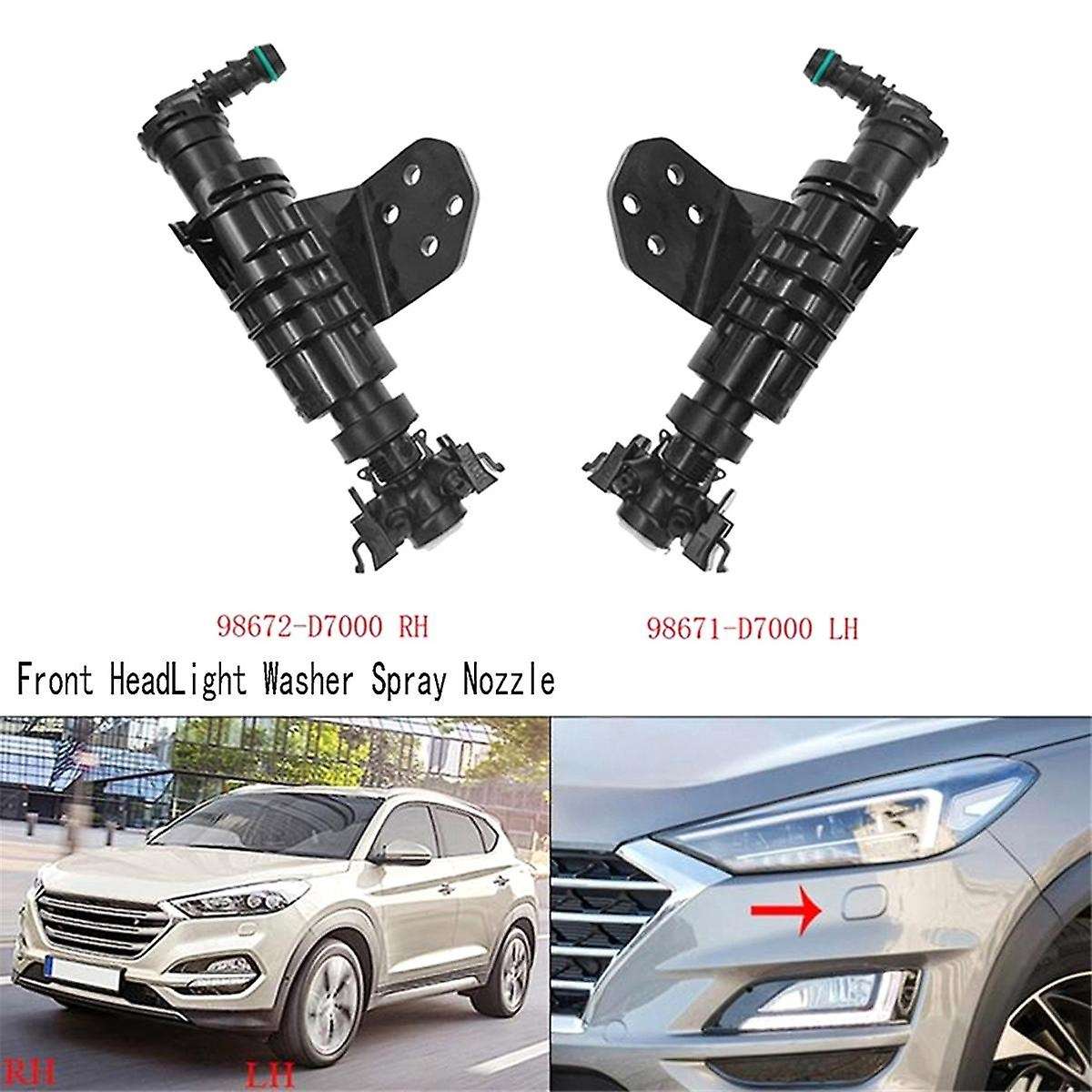 Right Front Head Light Washer Spray Nozzle Cleaning Pump Actuator Jet for Hyundai Tucson (tl) 2016-2