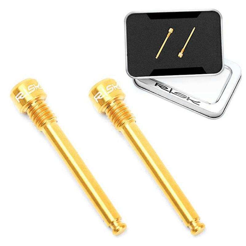 RISK 2Pcs Titanium Caliper Bolts Ultralight Bicycle Oil Disc Brake Pads Thread Pins for Hydraulic Di