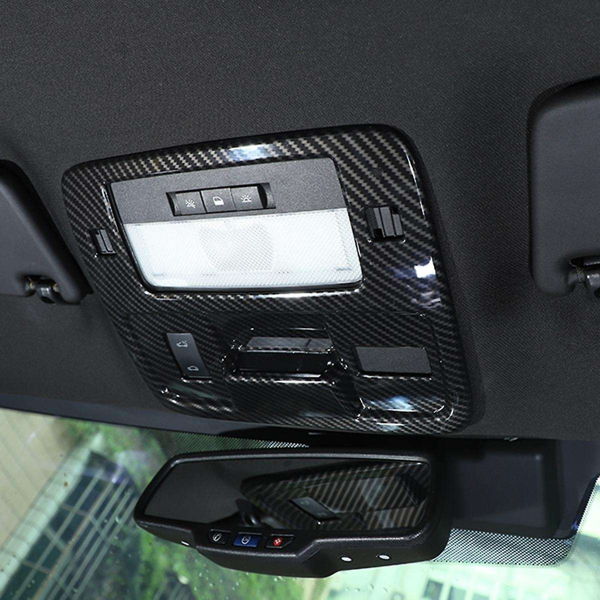 Roof Reading Light Lamp Switch Button Trim Panel Cover ABS for 2010-2015 Accessories (Carbon Fiber)