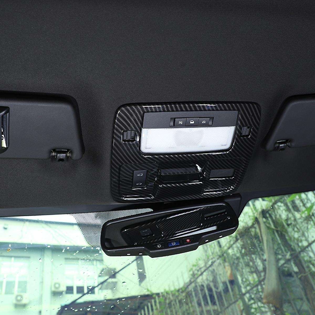 Roof Reading Light Lamp Switch Button Trim Panel Cover ABS for 2010-2015 Accessories (Carbon Fiber)