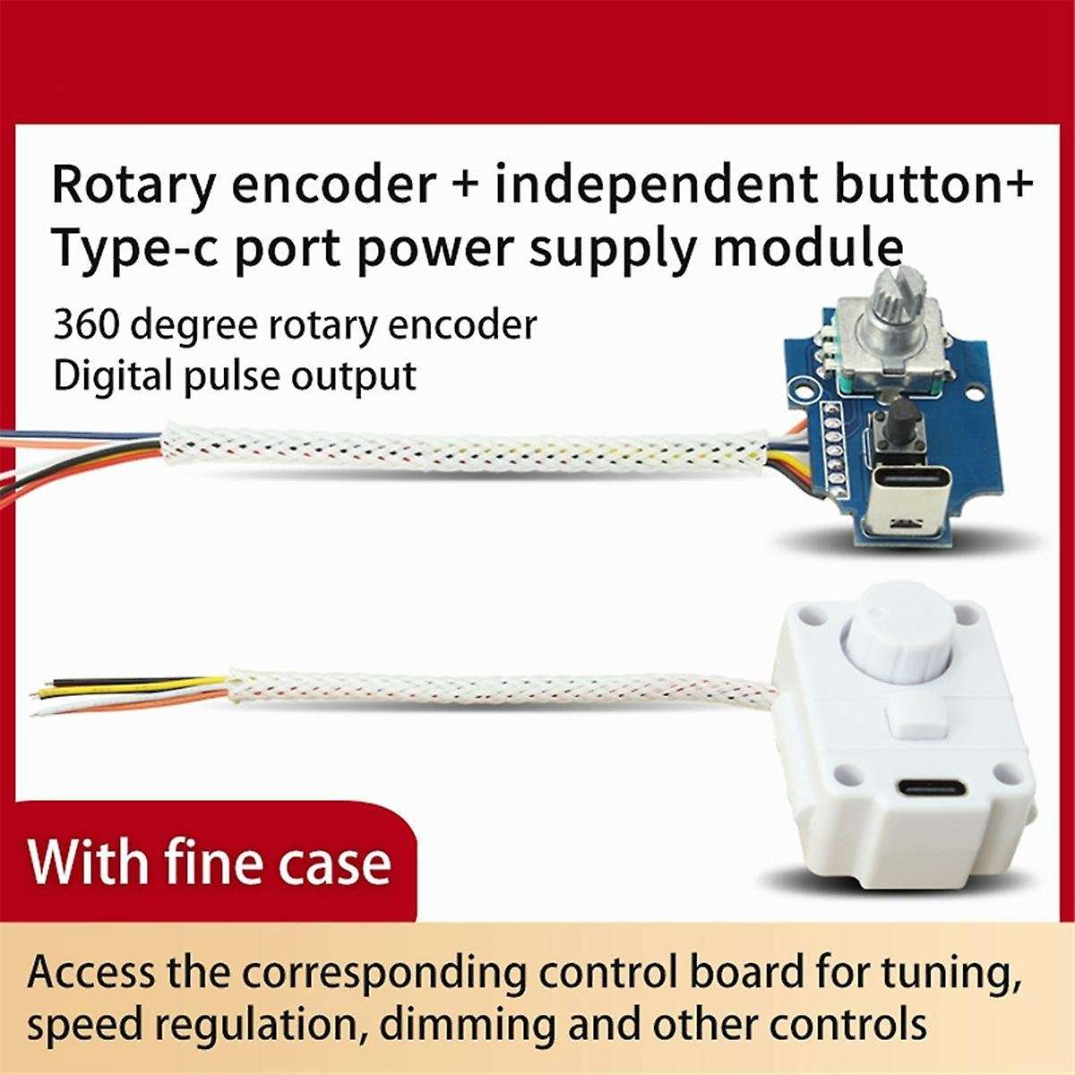 Rotary Encoder Module 360 Encoder Module Potentiometer Digital Pulse Output Tuner Speed Dimmer Mod