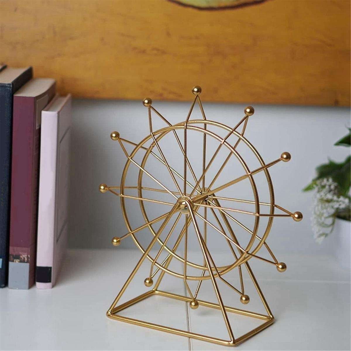 Rotatable -wheel Bookshelf Decor, Shelf House Living Room Decor- Fireplace Or Desk Decor, Friend