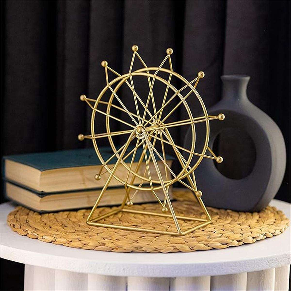 Rotatable -wheel Bookshelf Decor, Shelf House Living Room Decor- Fireplace Or Desk Decor, Friend