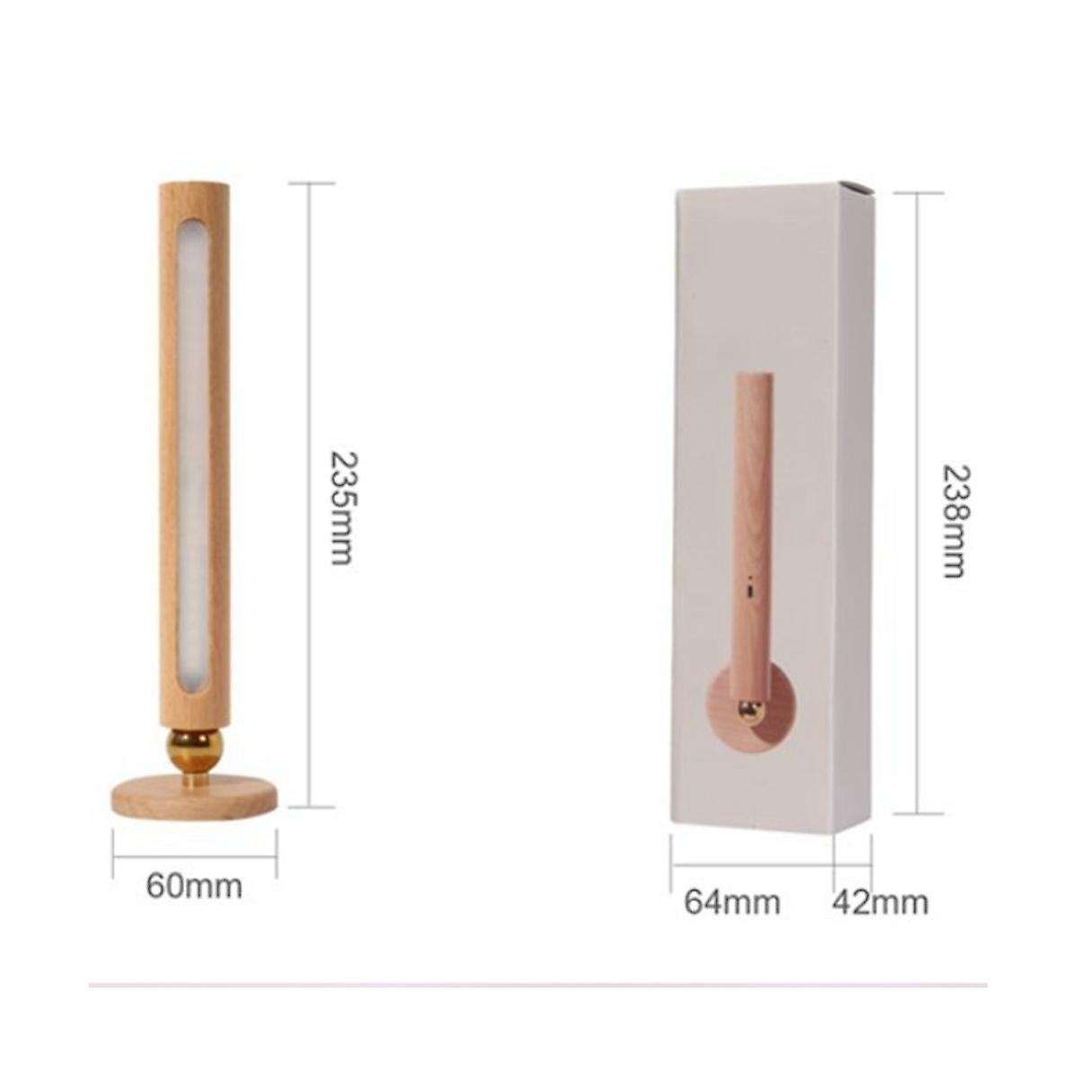 Rotating Wall Lamp Rechargeable Touch Stepless Dimming Magnetic Suction Night Light Bedroom Led Beds