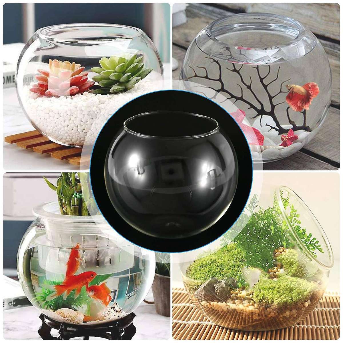 Round Sphere Vase In Transparent Glass Fish Tank
