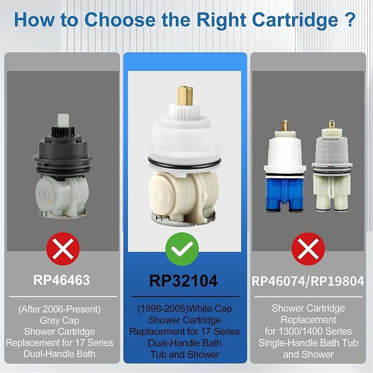 RP32104Cartridge Replacement Kit for DeltaDisplay 1700 Series Showers (1998-2005), RP32104 Cartridge
