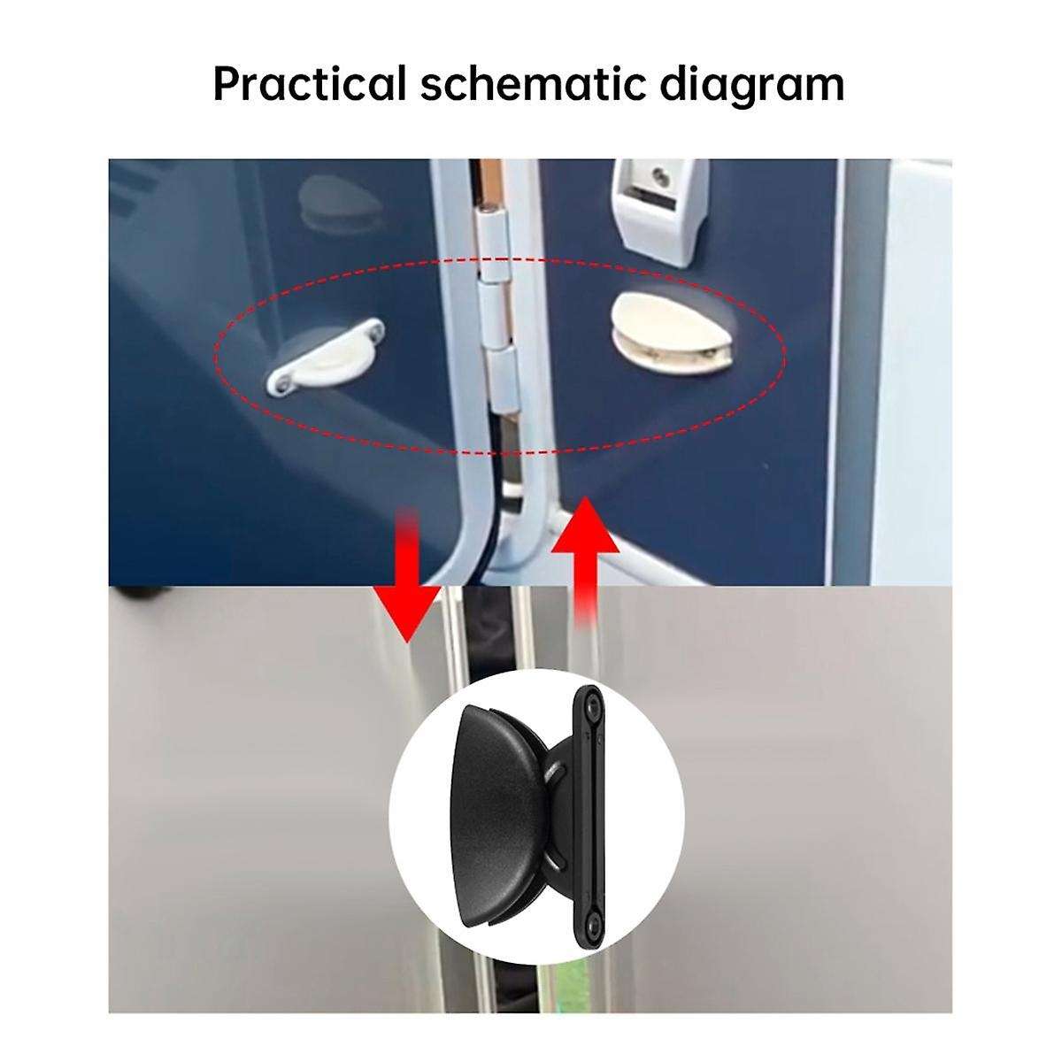 RV Anti-Collision Door Fixing Buckle, Hatch Stopper, Half Round Accessory,for Camping Caravan, Trai