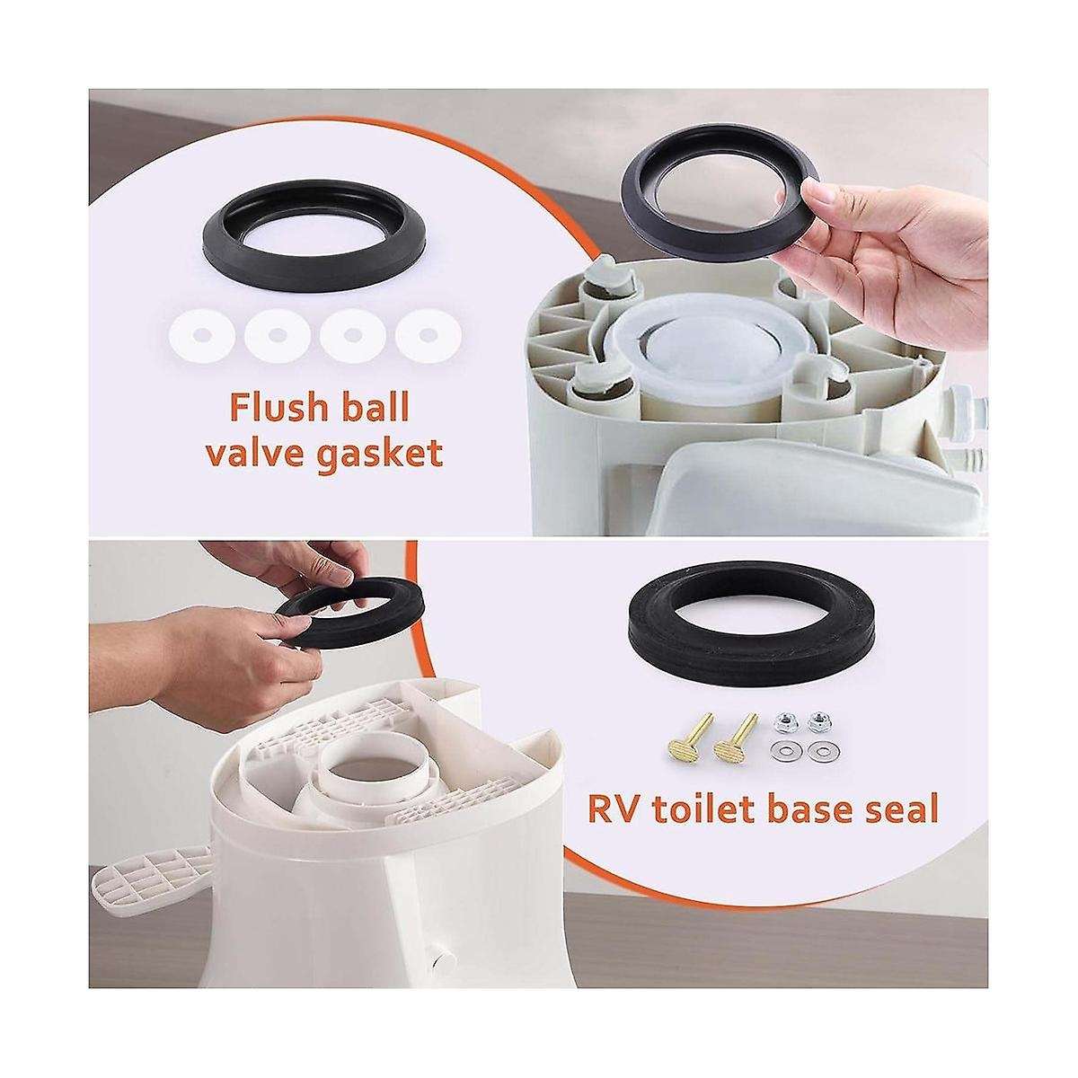 RV Toilet Seal Kit 34120 12524 Replacement for RV Toilet Parts Toilets Waste Ball Seal