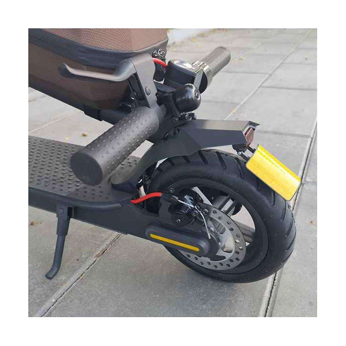 Scooter Fenders Rear Mudguard Tail Light Kit with License Plate Flap for Electric , Pro 2, Red