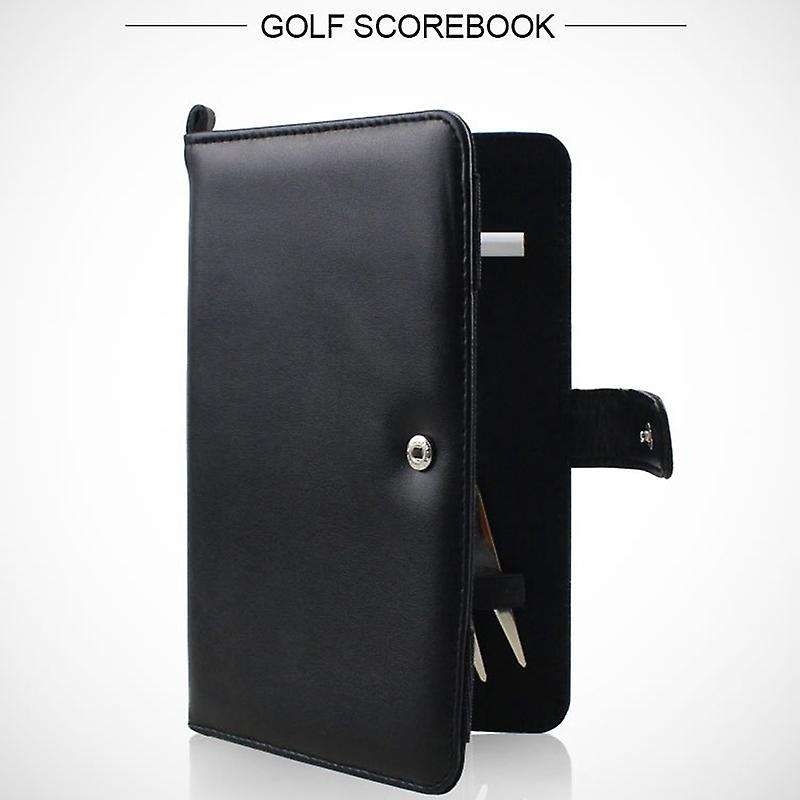 Score Book High-End Business Gift Set Golf Bag Organizer Pencil,Score Card,Green Fork Cap Clip and G