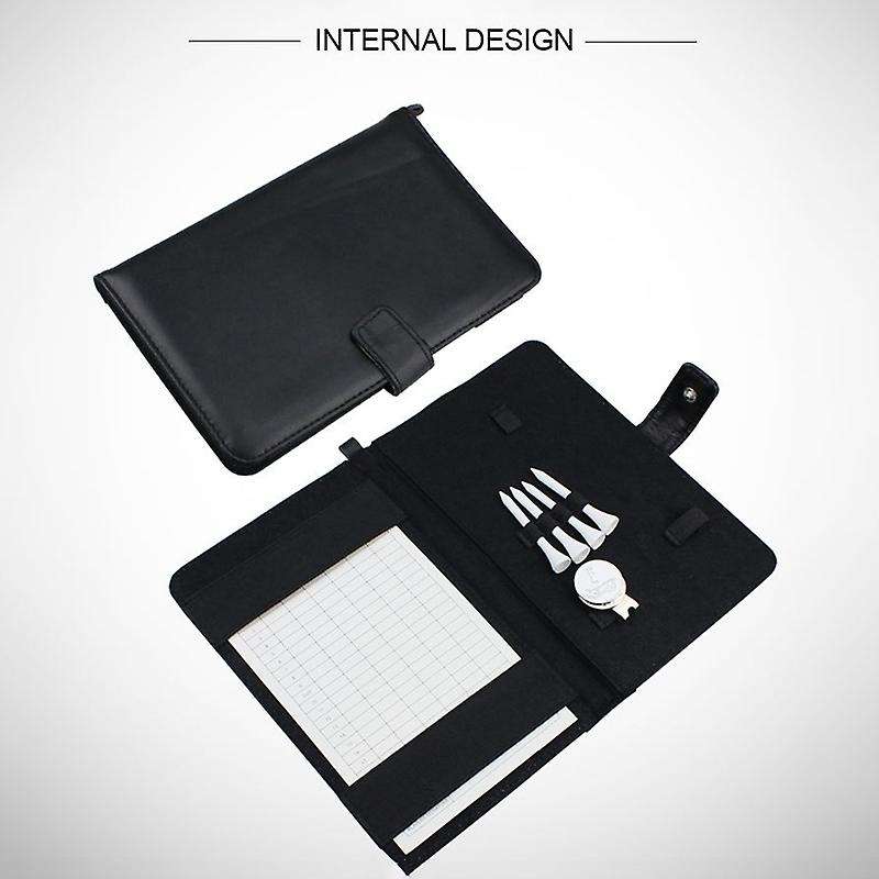 Score Book High-End Business Gift Set Golf Bag Organizer Pencil,Score Card,Green Fork Cap Clip and G