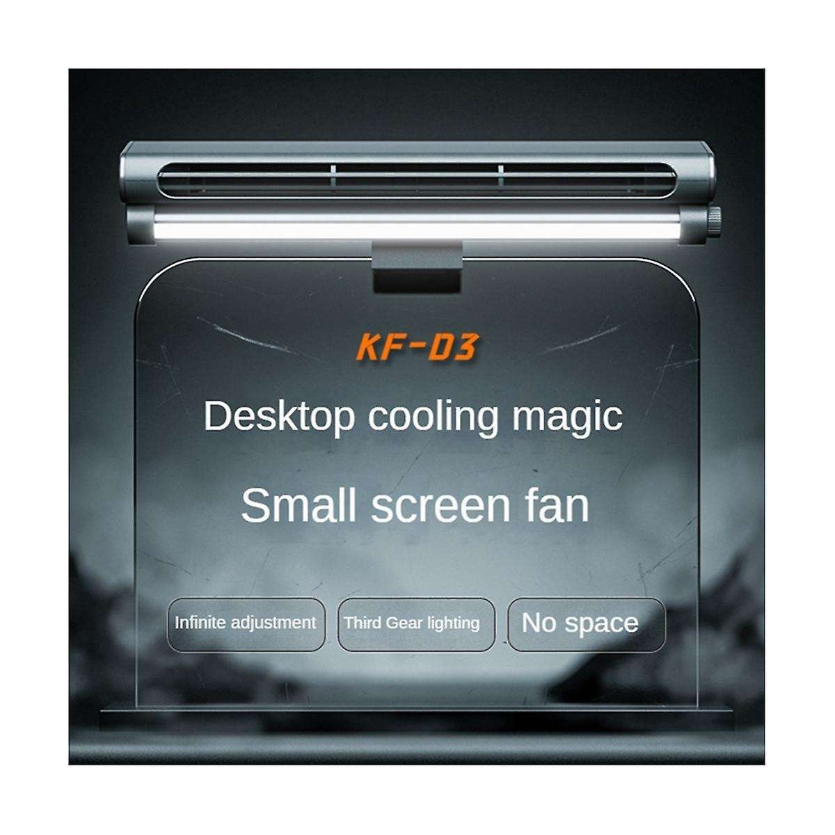 Screen Hanging Fan Vertical Dual-use Fan Mini Infinitely Adjustable Wind Chiller Adjustable Angle H
