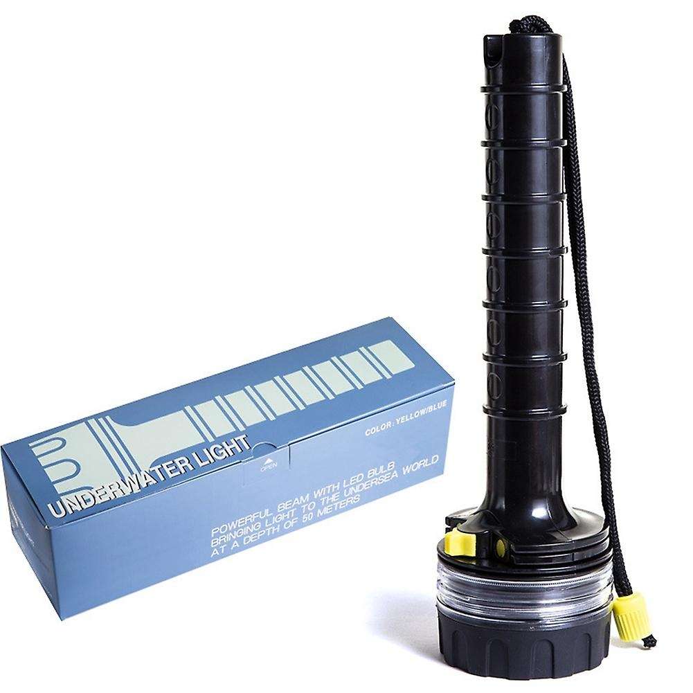 Scuba Deep Diving Light Professional Powerful Flashlight Underwater Waterproof Led Diver Light,blac