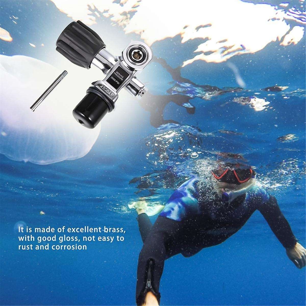 Scuba Diving Oxygen Bottle Head Valve Cylinder High Pressure Bottles Valves Dive DIN/Yoke Tank Valve