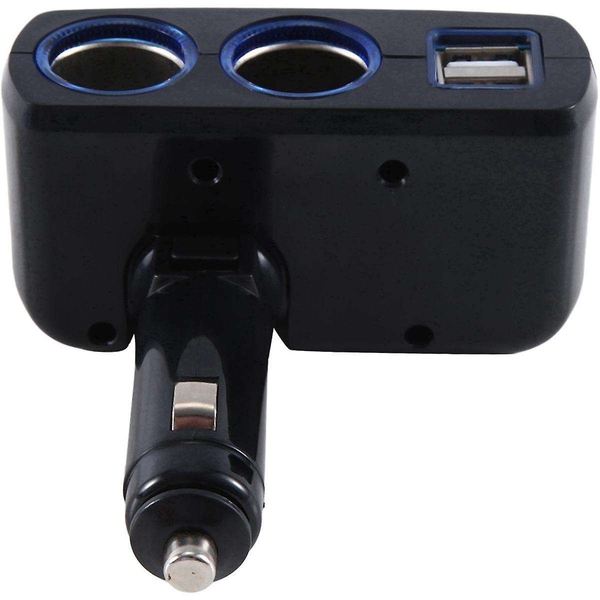 SD-1918 Lighter One Point Two Points Appliance Dual USB Car Charger Multifunctional Car Charger,Blac