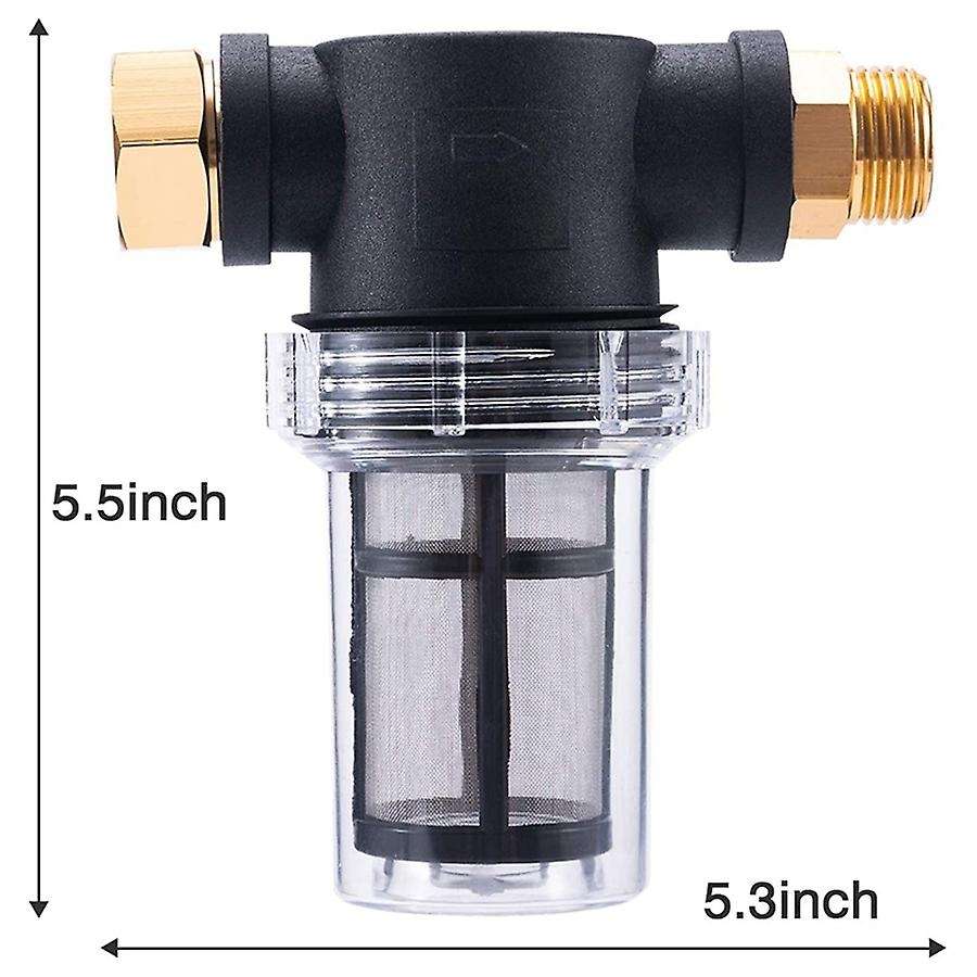 Sediment Filter Attachment Line Water Hose Filter, Garden Hose Filter for Pressure Washer Inlet Wat