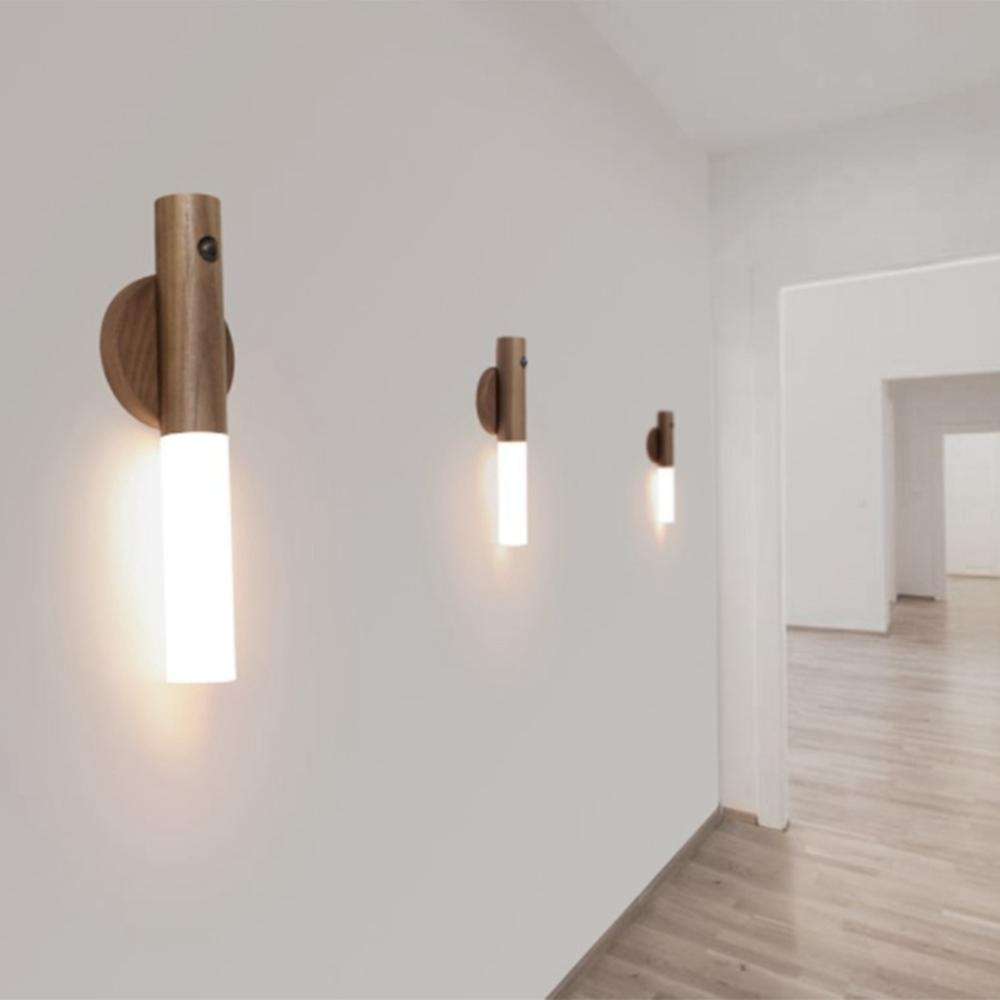 Sensor Night Light USB Rechargeable Smart Night Light Corridor Wall Sconce Induction Lamp for Bedroo