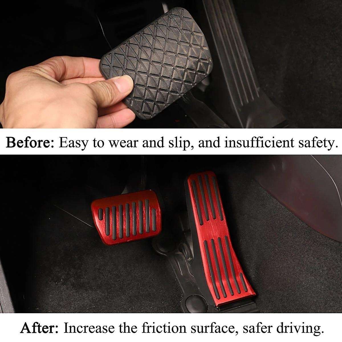 Set Aluminum Car Accelerator Fuel Gas Pedal Brake Foot Rest Pedal Pad Cover for -30 CX30 2019-2020 S