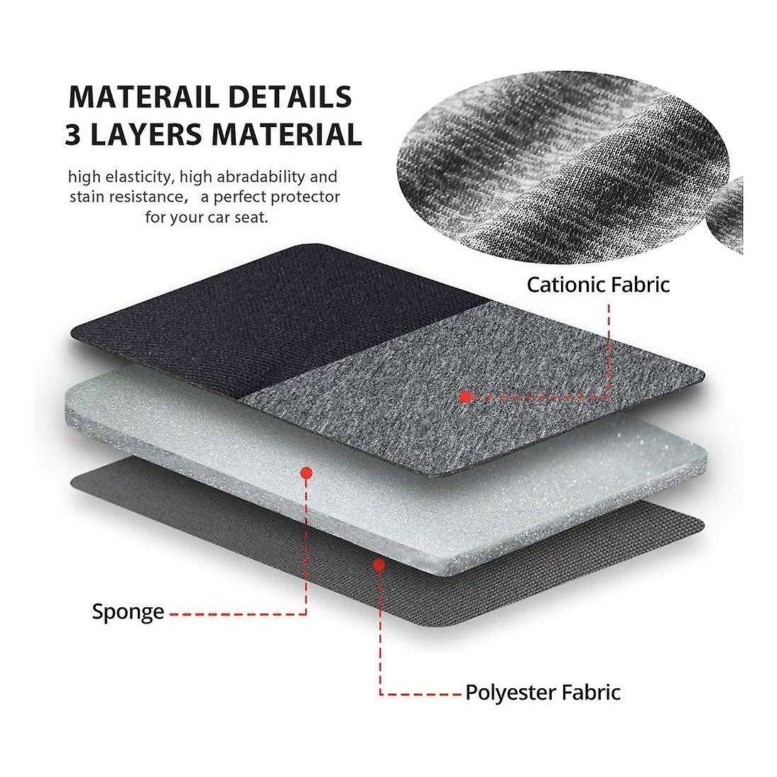 Set Of 2 Universal Car Seat Covers - Fits Most Vehicles, Car, Truck - Red T-Shirt Style