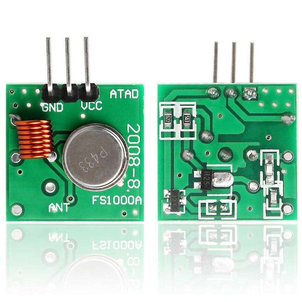 Set of 3 433 MHz Radio Transmitter and Receiver Module + 433 MHz Antenna Helical Spiral Spring Remo