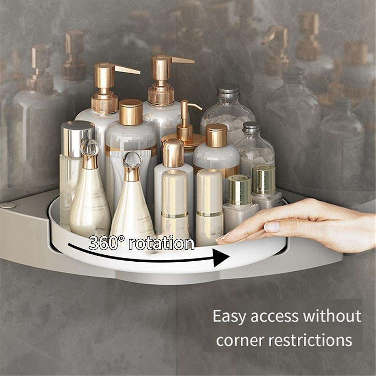 Shower Corner, 360 Rotate Shower Organizer Shelves, 2 Pack Shower Lazy Organizer Turntable for Bathr