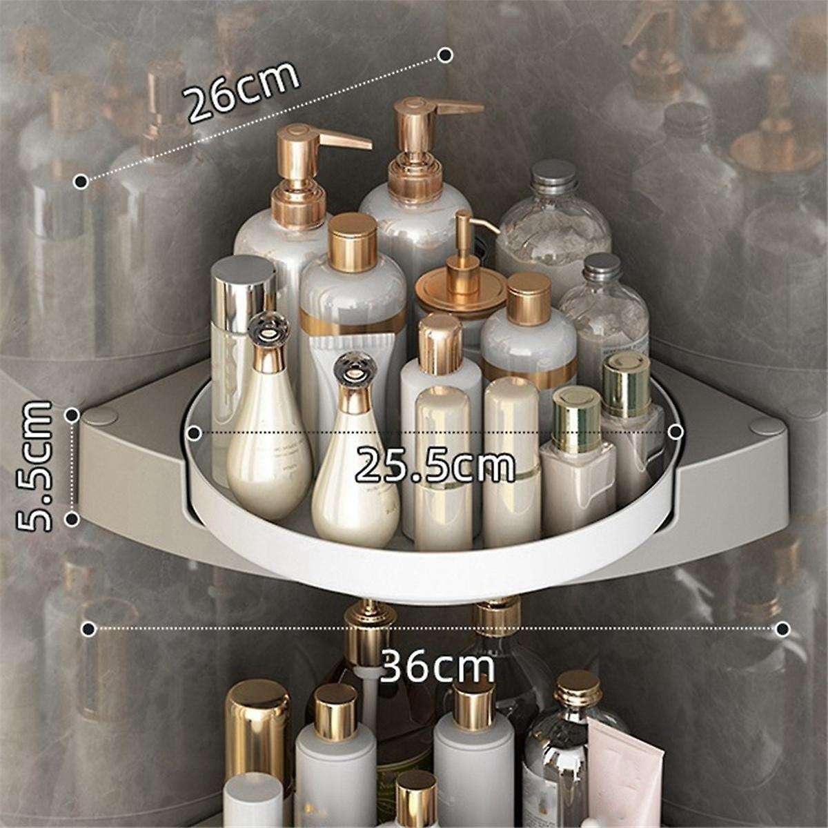 Shower Corner, 360 Rotate Shower Organizer Shelves, 2 Pack Shower Lazy Organizer Turntable for Bathr