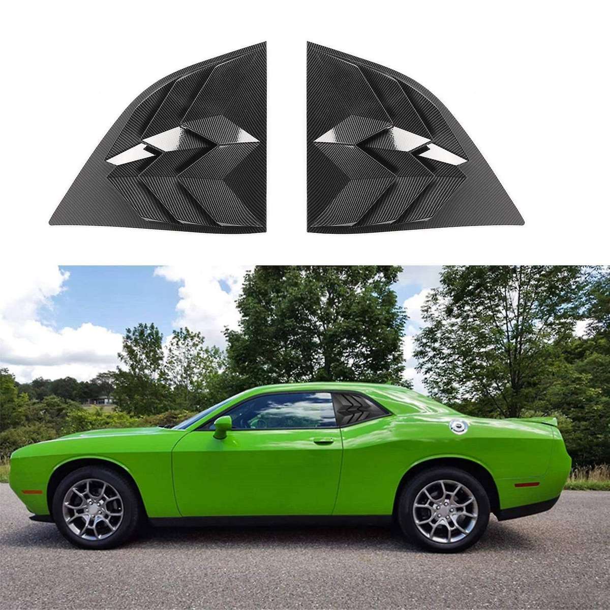 Side Window Louver Windshield Sun Shade Cover for 2010-2019 Exterior Accessories