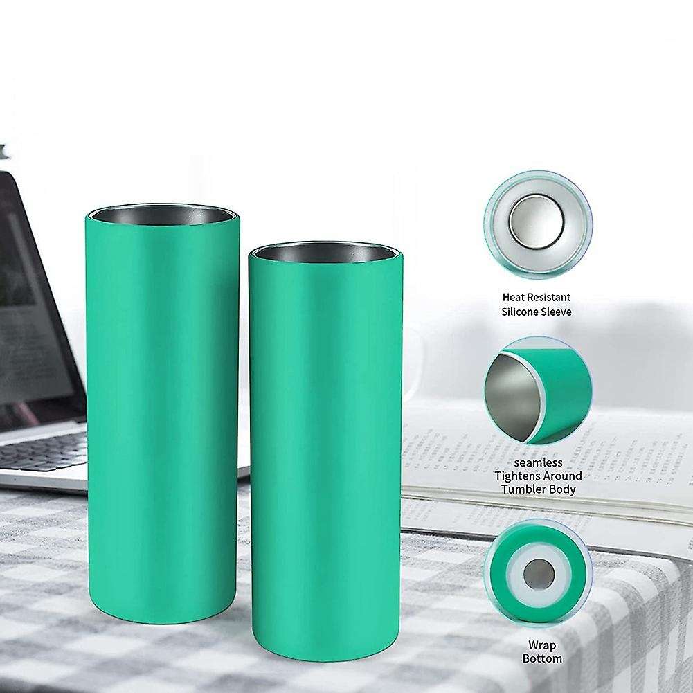 Silicone Wrap Sleeve Kit for Sublimation Tumblers 20 Oz,for Sublimation Full Wraps 20Oz Skinny Strai