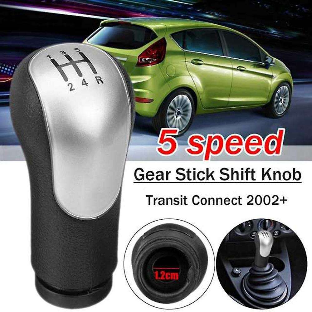 Silver 5 Speed MT Gear Stick Shift Knob for Fiesta//Transit Connect 2002+ 2S6R7217AC 1151765