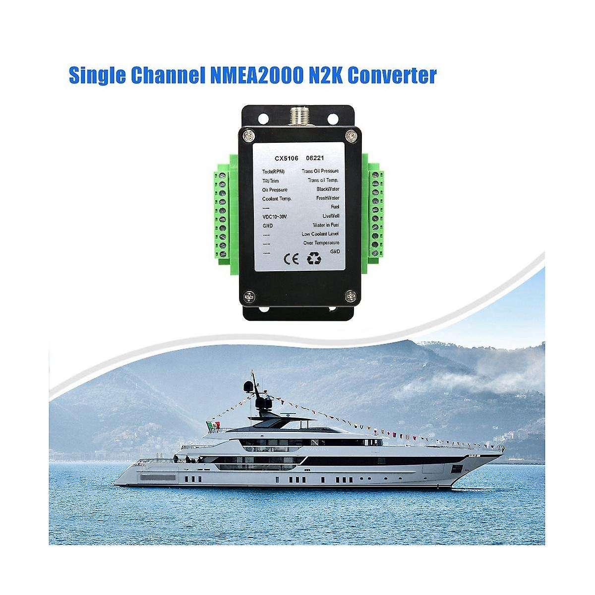 Single Channel Nmea2000/ N2k Converter 0-190ohms Up to 13 Sensor for Marine Boat Cx5106