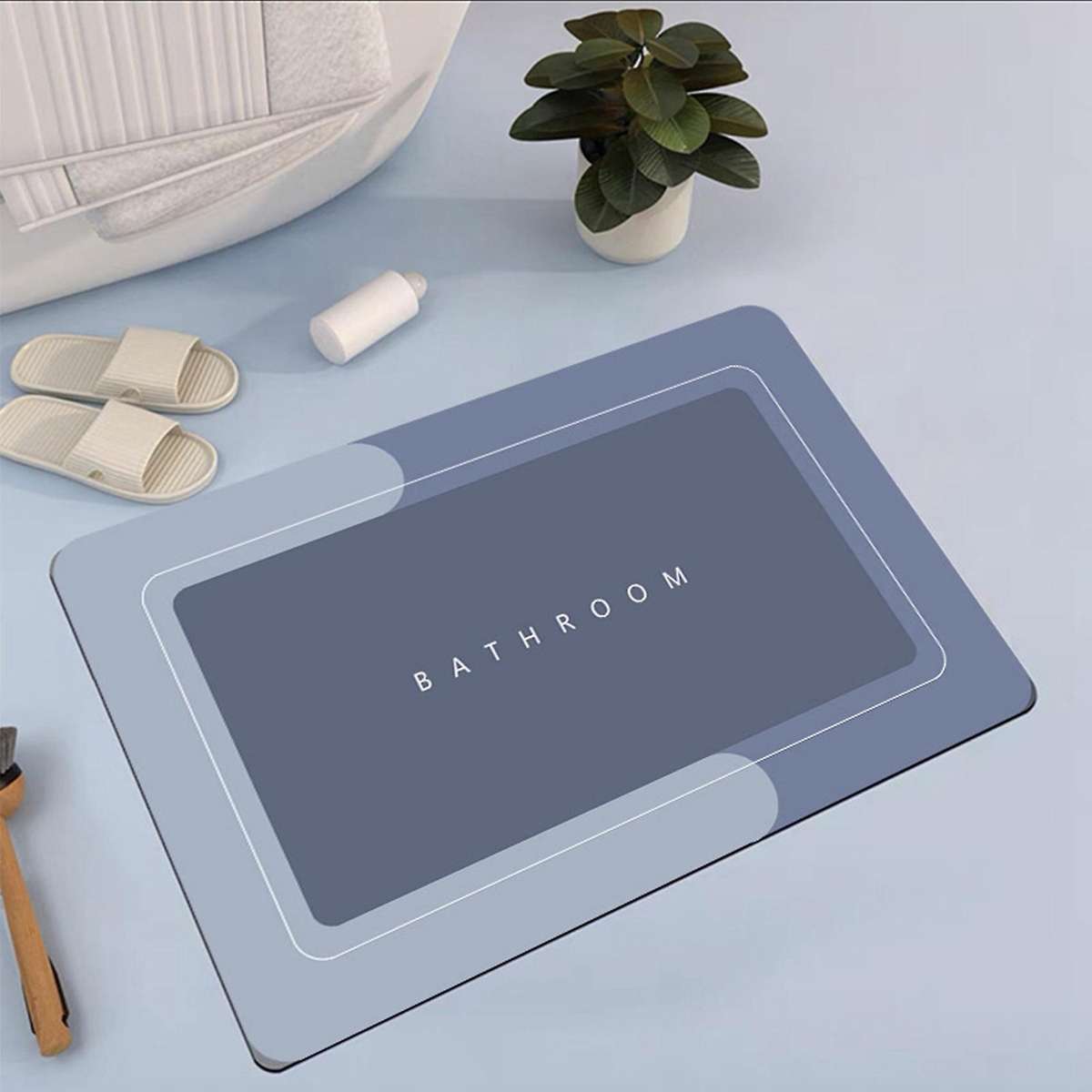 Skin Bathroom Mat Super Absorbent Rug Bath Quick Dry Floor Mats Easy to Clean Doormat Kitchen Mat,Gr