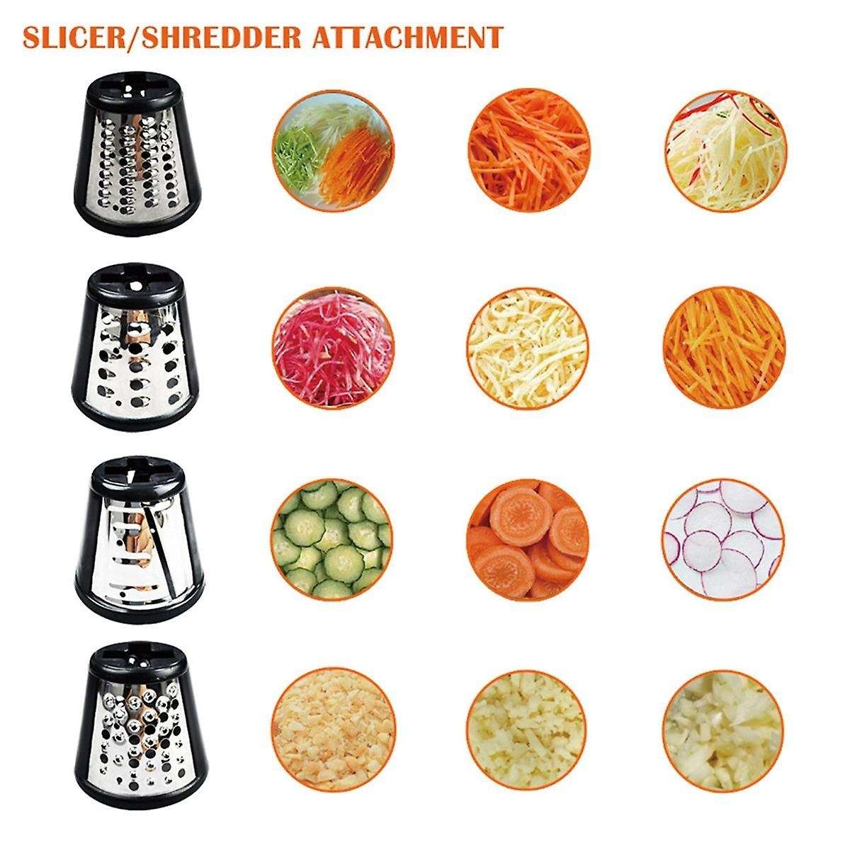 Slicer Shredder Attachments Fresh Prep Vegetable Slicer for Stand Mixer Salad Maker with 4 Blade Acc