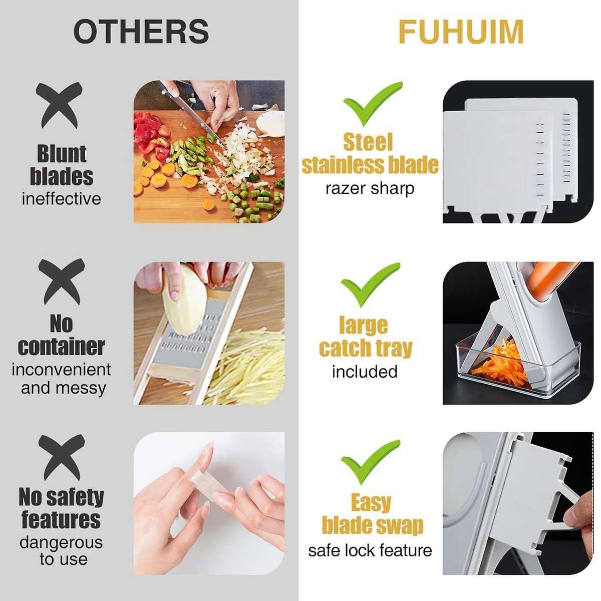 Slicer is Suitable for Kitchen and Thickness Adjustable Safe Julienne & Slicer Vegetable Slicer