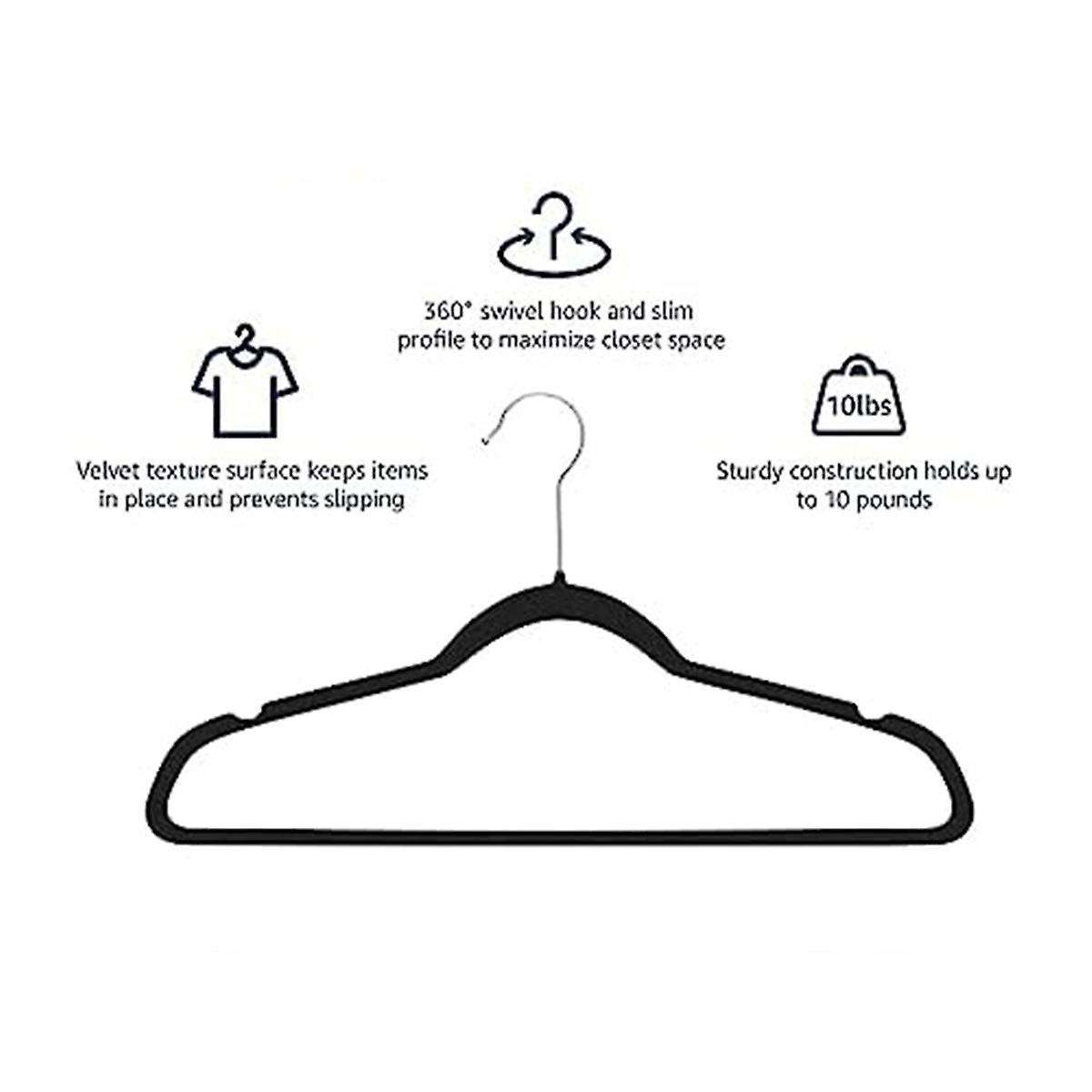 Slim Velvet, Non- Suit Clothes Hangers Coat Hanger, Beige Silver Hook