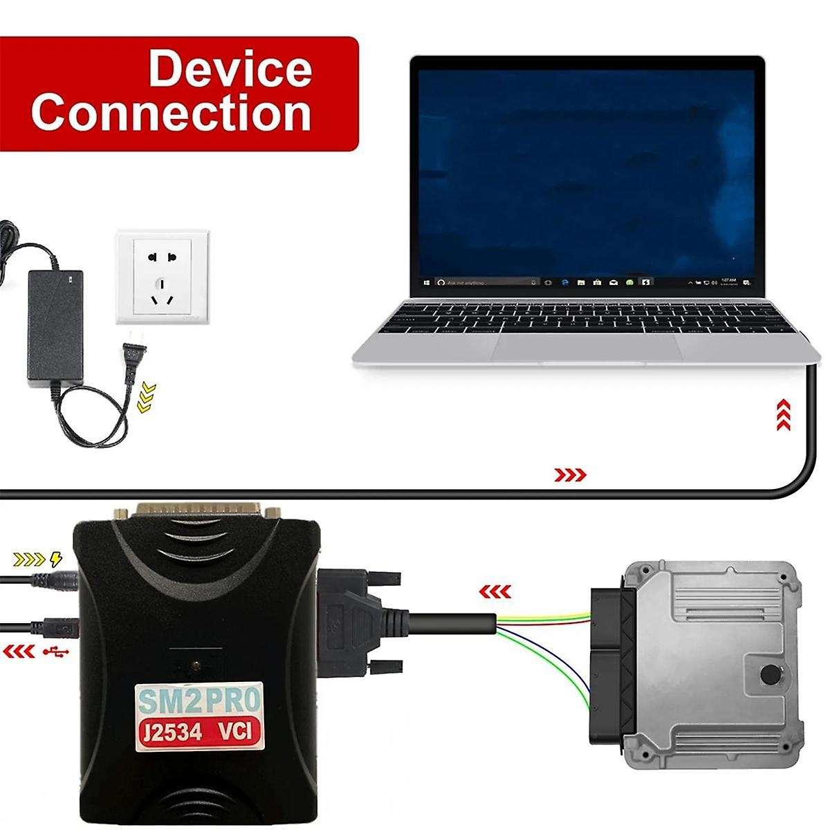 SM2 PRO J2534 VCI ECU Master OBD2 Read&Write 67IN1 SM2 Pro+ PCM EEPROM FLASH BENCH OBD Tool .20/1.21