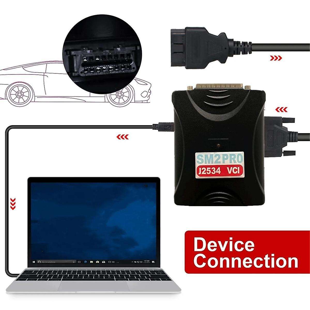 SM2 PRO J2534 VCI ECU Master OBD2 Read&Write 67IN1 SM2 Pro+ PCM EEPROM FLASH BENCH OBD Tool .20/1.21