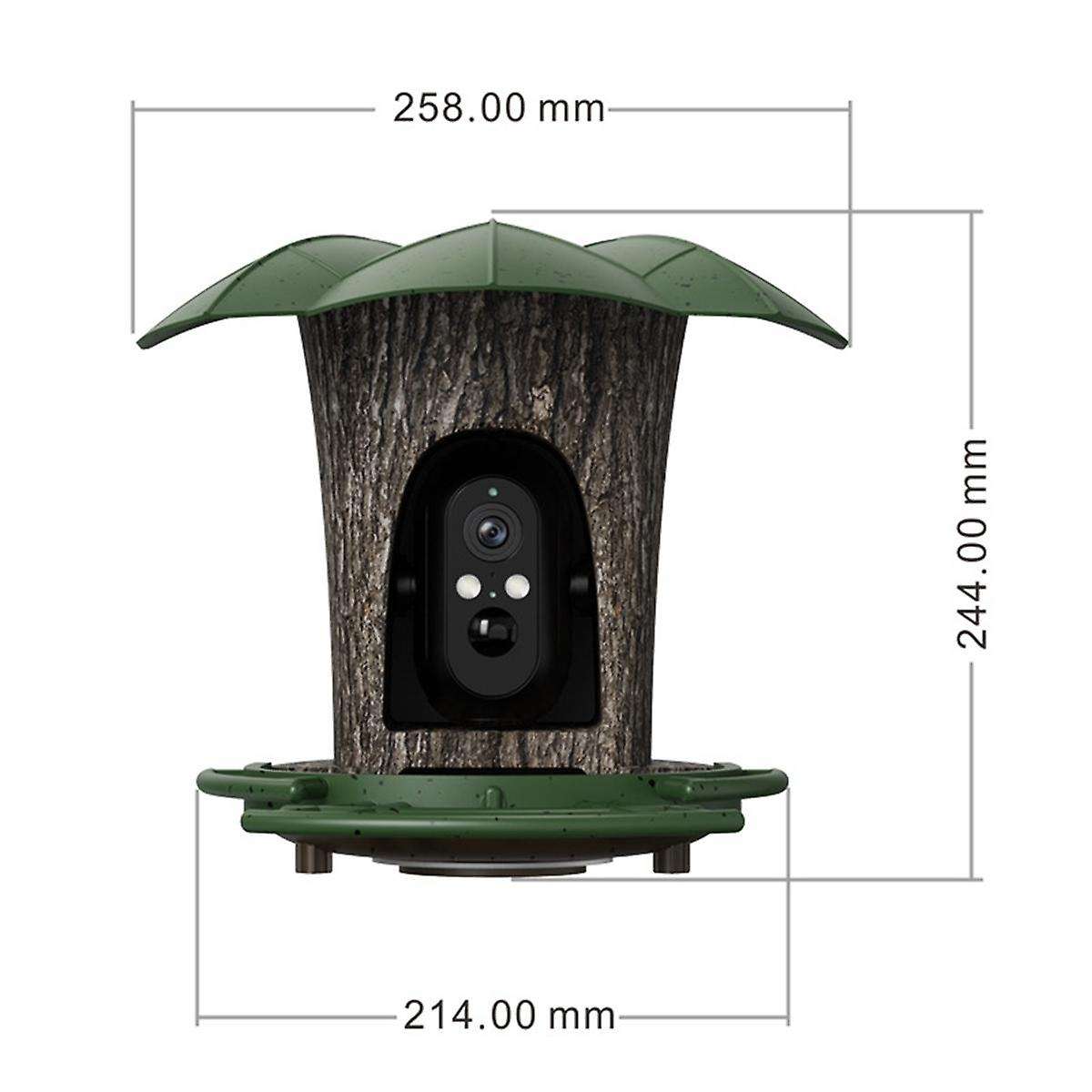 Smart Bird Feeder Bird Feeder with Camera Remote Connected Bird Watching for Automatically Capturing