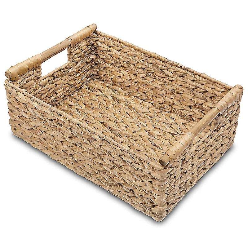 Small Wicker Baskets for Organizing Bathroom, Hyacinth Baskets for Storage, Wicker Storage Basket W