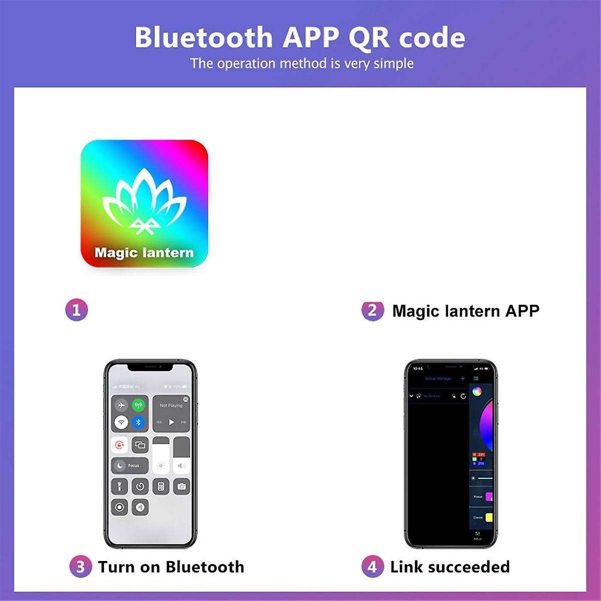 Smart Rgb Diy Led Atmosphere Lights Bluetooth Triangle Wall Light App Music Sync Game Room Tv Bedroo