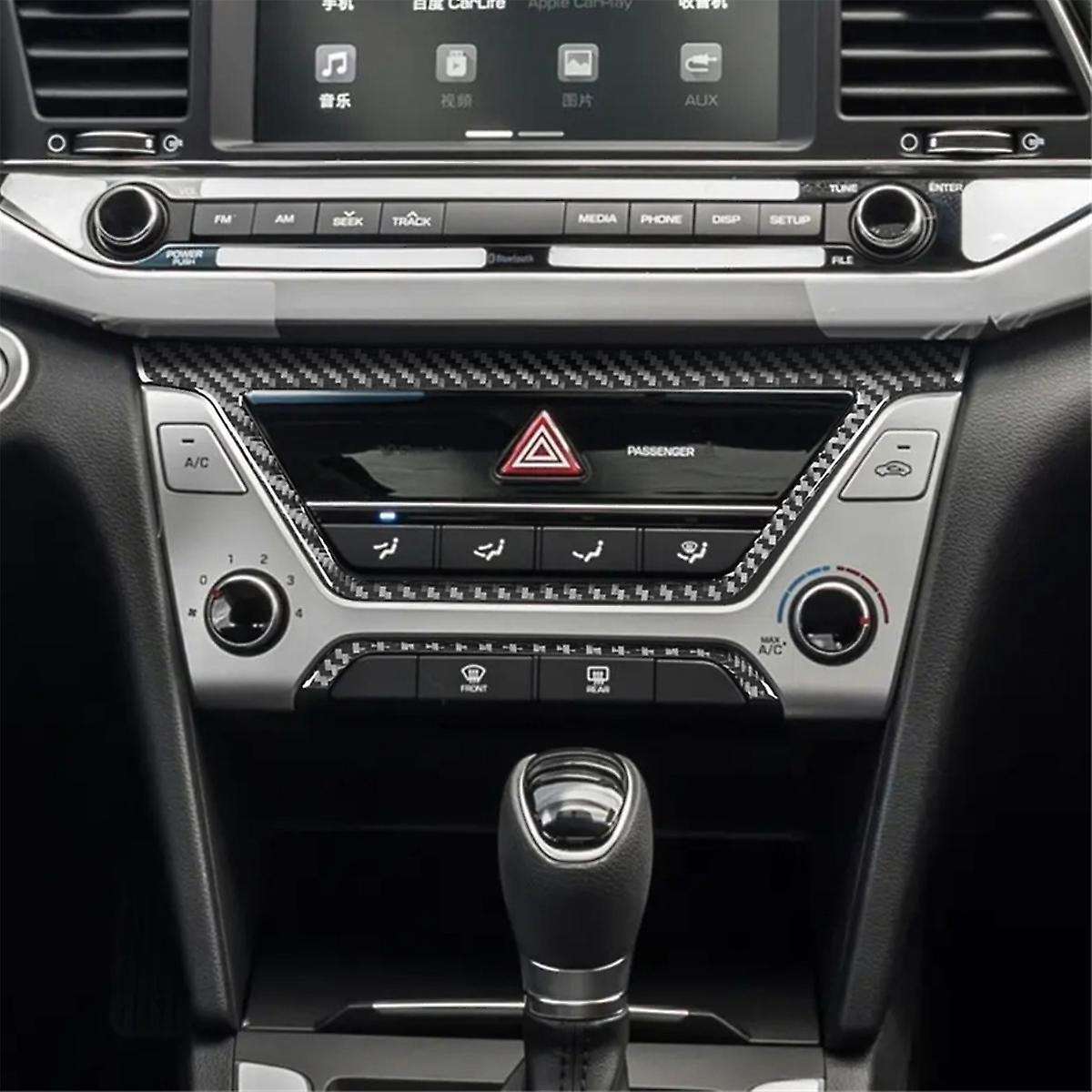 Soft Carbon Fiber for 2017 2018 2019 2020 Center Control A/C Air Conditioning Panel Trims Accessorie