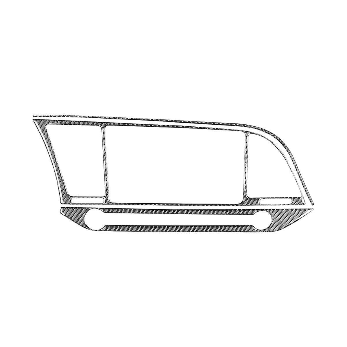 Soft Carbon Fiber for 2017 2018 2019 2020 Center Console Navigation Cover Trim Panel Frame Accessori