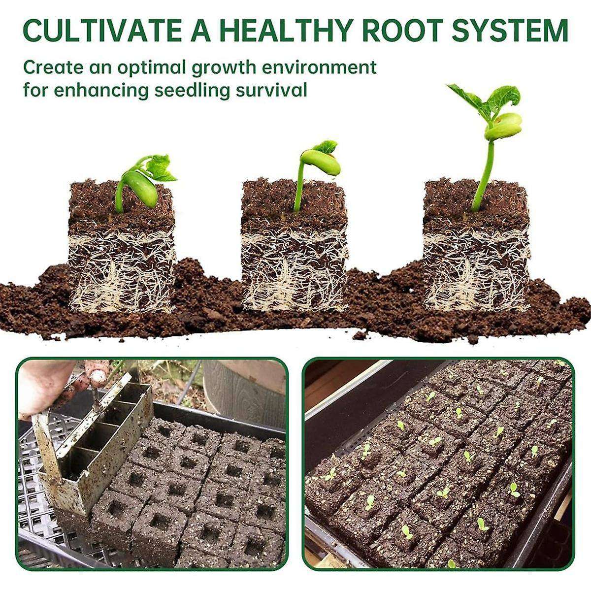 Soil Blocker with Seed Pin, Handheld Soil Blocking Tool, Handheld Seedling Incubator for Seed Starti