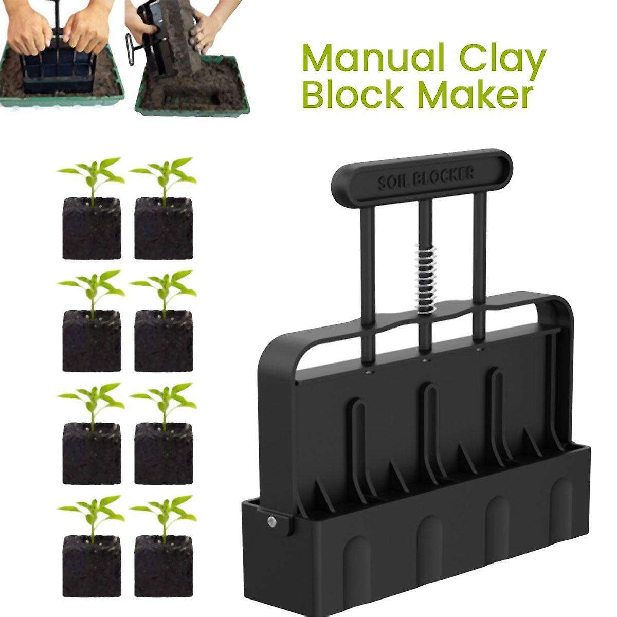 Soil Block Maker Soil Blocker with Grip Handle Soil Blocking Tool for Seedlings Garden Tools