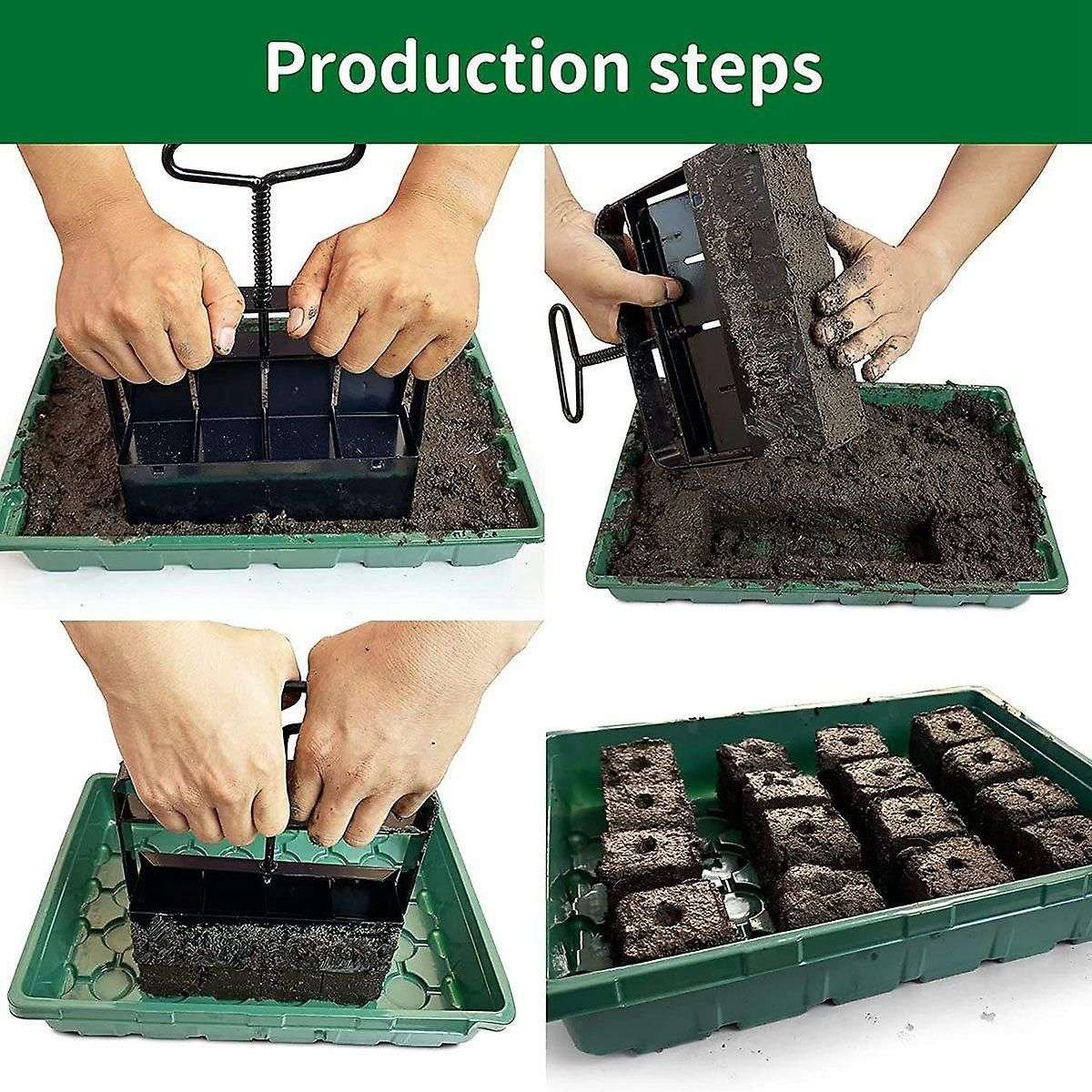 Soil Block Maker Soil Blocker with Grip Handle Soil Blocking Tool for Seedlings Garden Tools